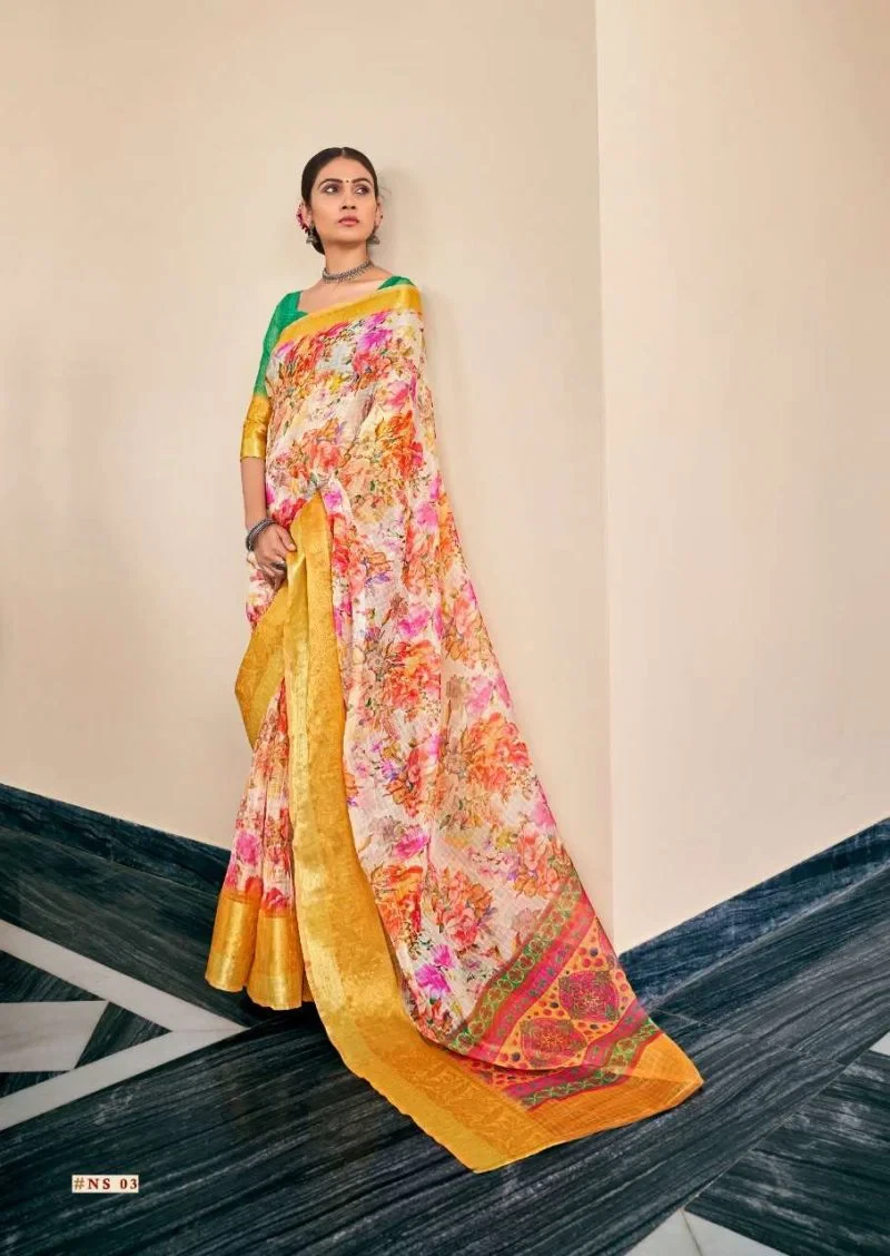Nandi Silk Soft Organza Silk Digital Printed Saree Collection 11