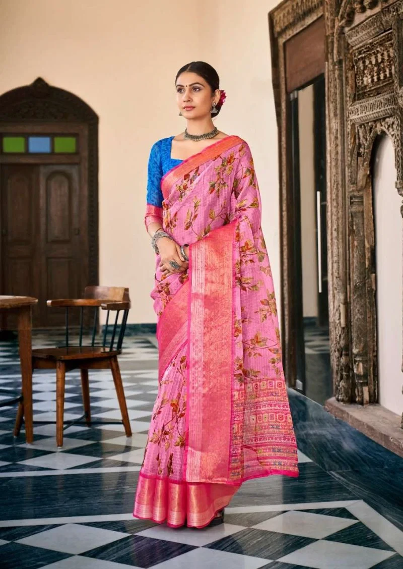 Nandi Silk Soft Organza Silk Digital Printed Saree Collection 4