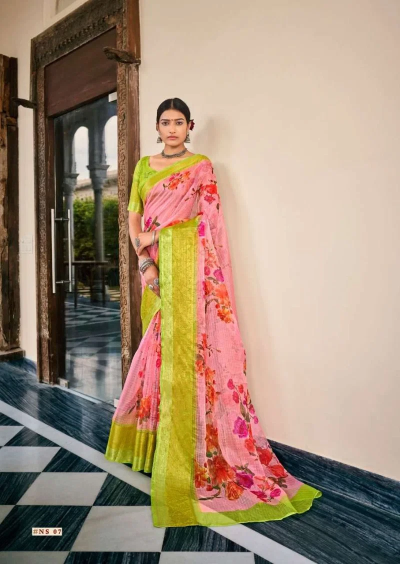 Nandi Silk Soft Organza Silk Digital Printed Saree Collection 6