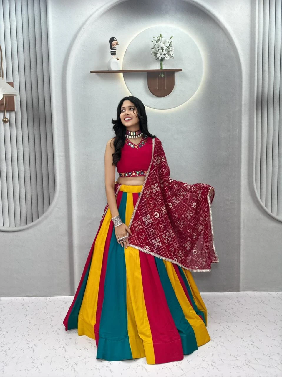 Navratri Special Pure Cotton Lehenga Choli With Vintage Work