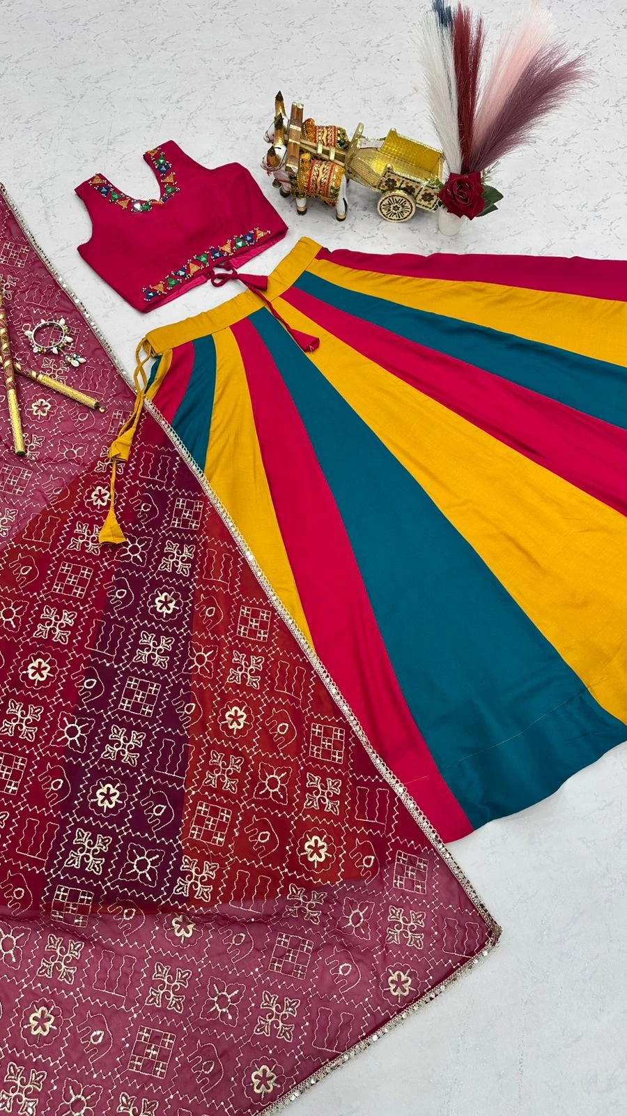 Navratri Special Pure Cotton Lehenga Choli With Vintage Work 4
