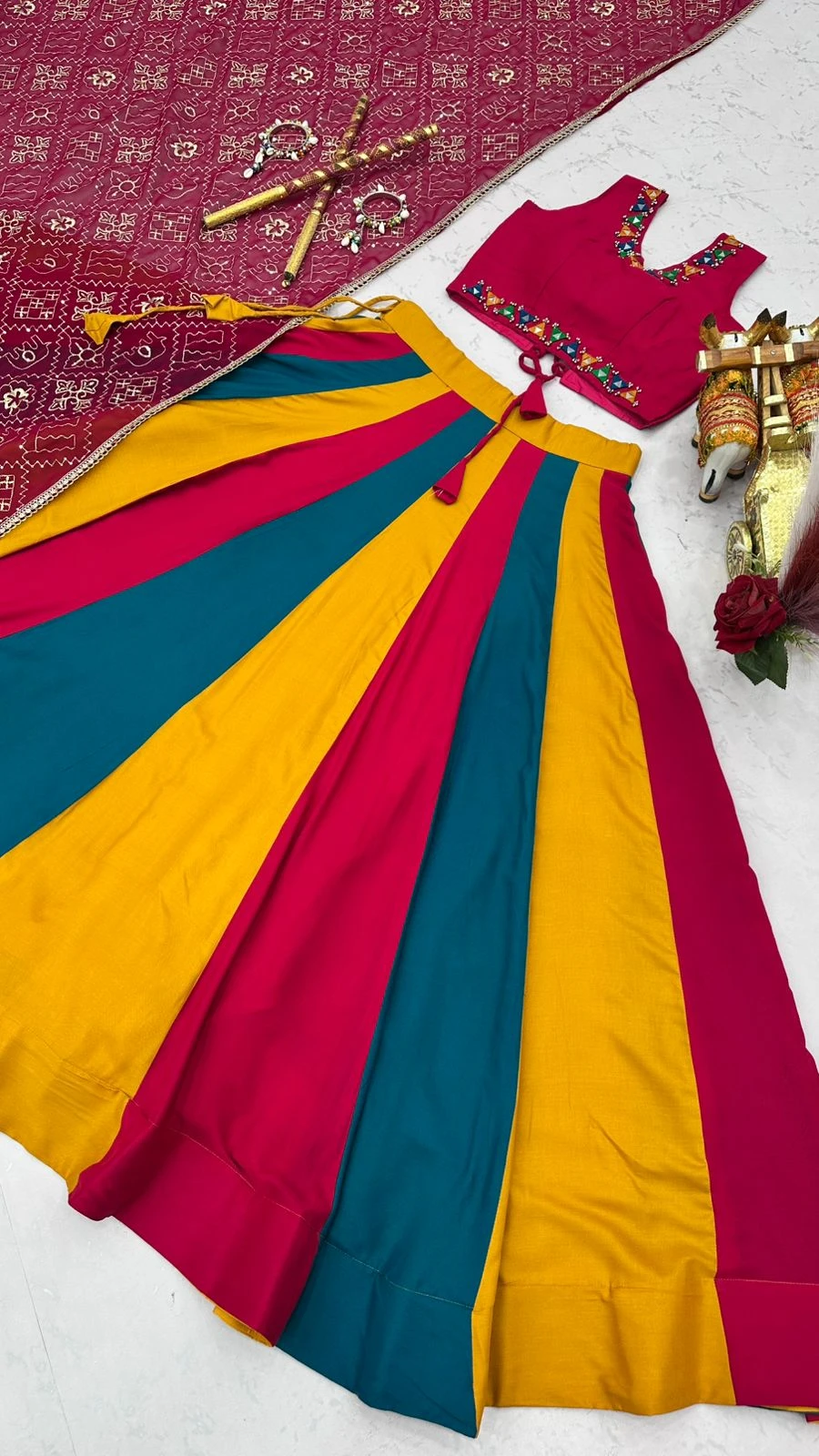 Navratri Special Pure Cotton Lehenga Choli With Vintage Work 5