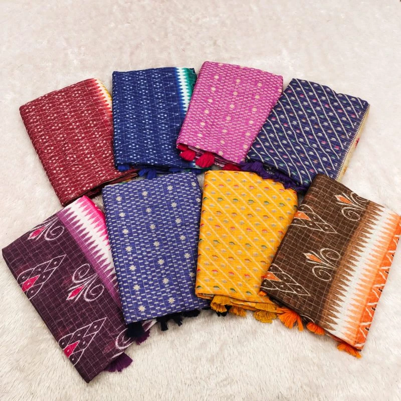 Nityanta 1 Soft Cotton Block Printed Saree 10