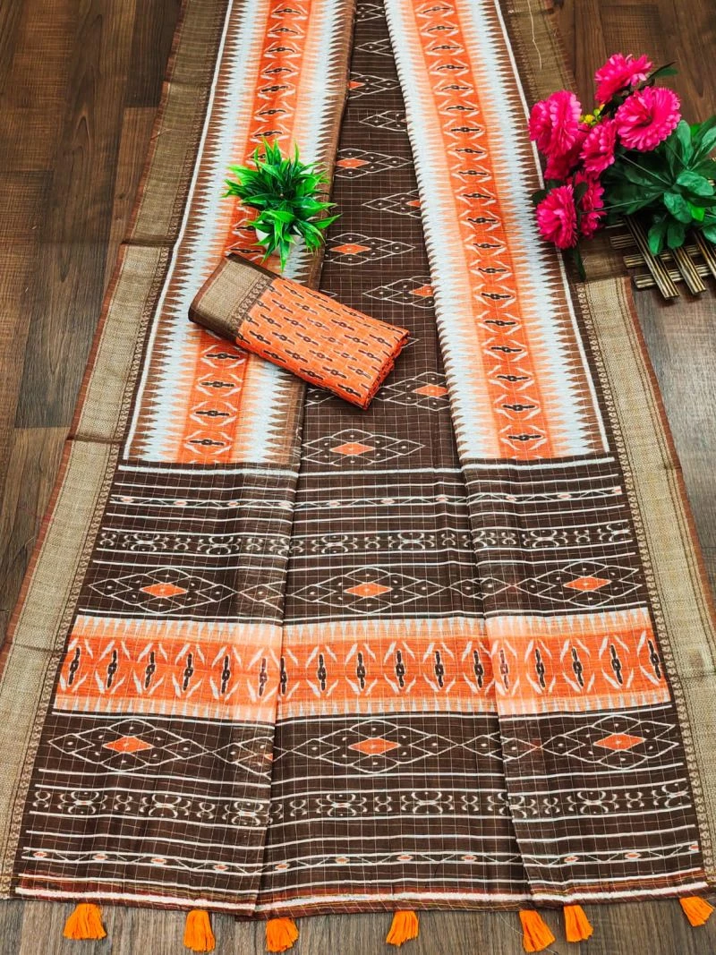 Nityanta 1 Soft Cotton Block Printed Saree 5