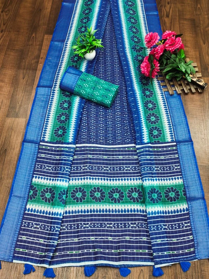 Nityanta 1 Soft Cotton Block Printed Saree 6
