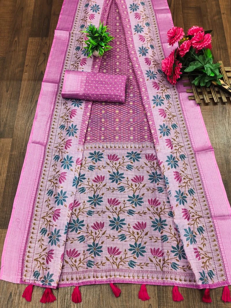 Nityanta 1 Soft Cotton Block Printed Saree 9