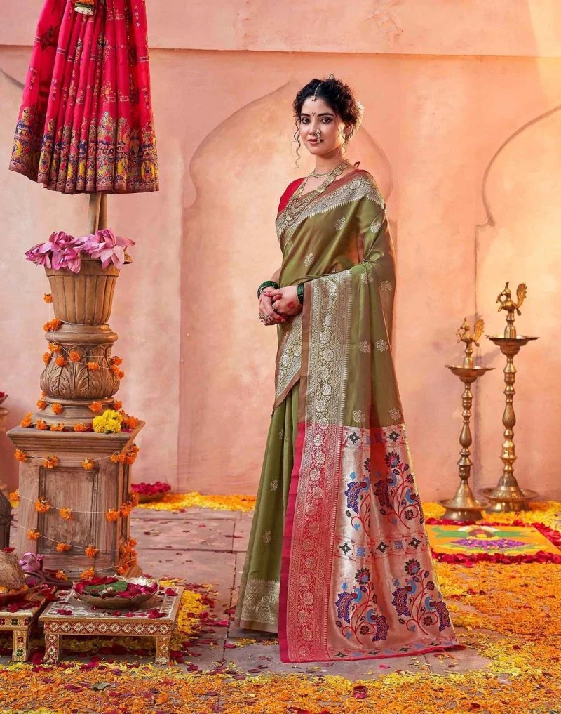 Pari 242 Silk Zari Woven Paithani Festival Saree Collection 6