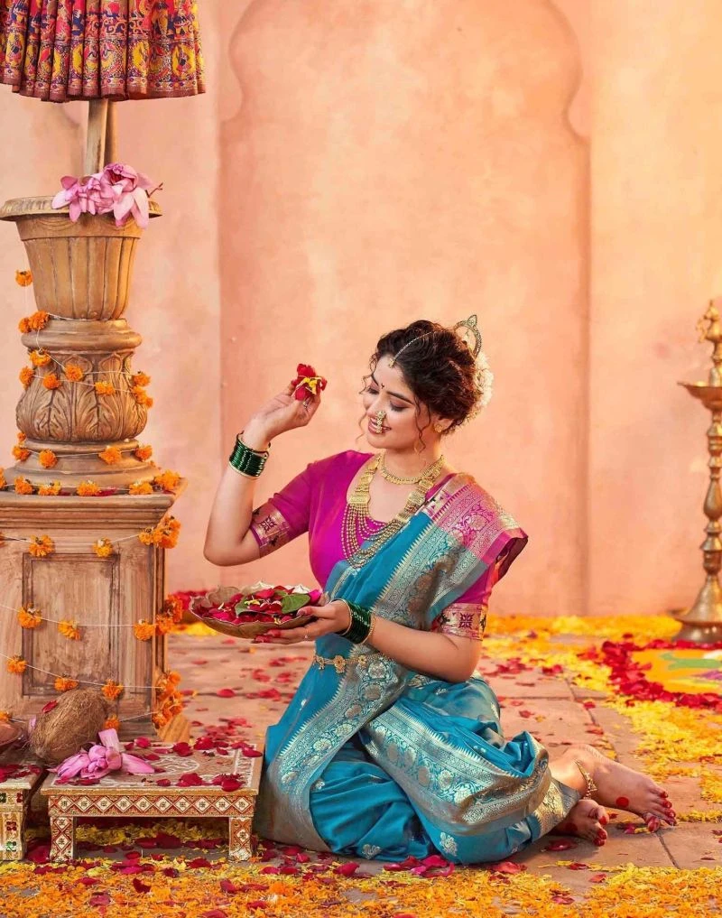 Pari 242 Silk Zari Woven Paithani Festival Saree Collection 8