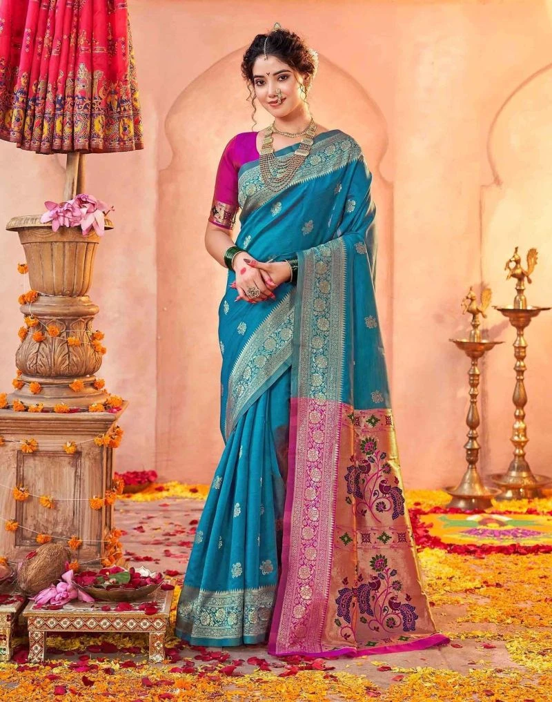 Pari 242 Silk Zari Woven Paithani Festival Saree Collection 9