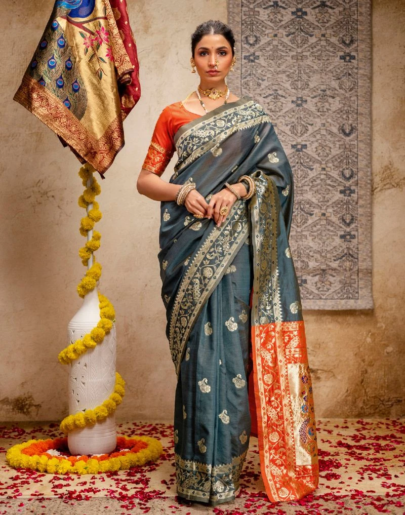 Pari 243 Silk Woven Paithani Saree Collection 11