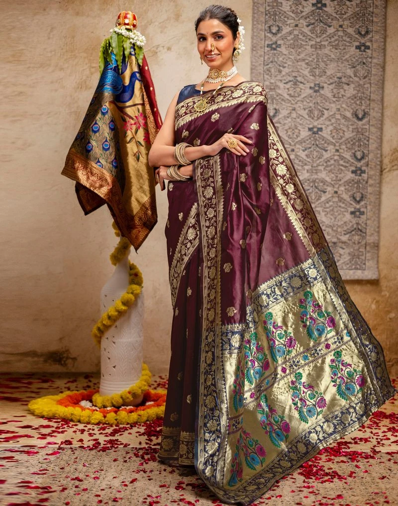 Pari 243 Silk Woven Paithani Saree Collection 4