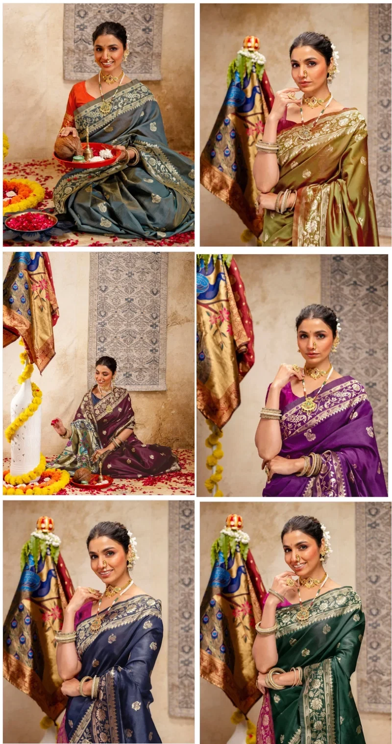 Pari 243 Silk Woven Paithani Saree Collection 6