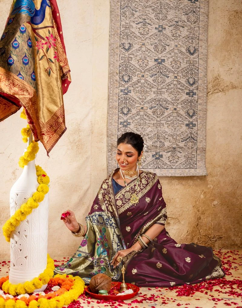 Pari 243 Silk Woven Paithani Saree Collection 8