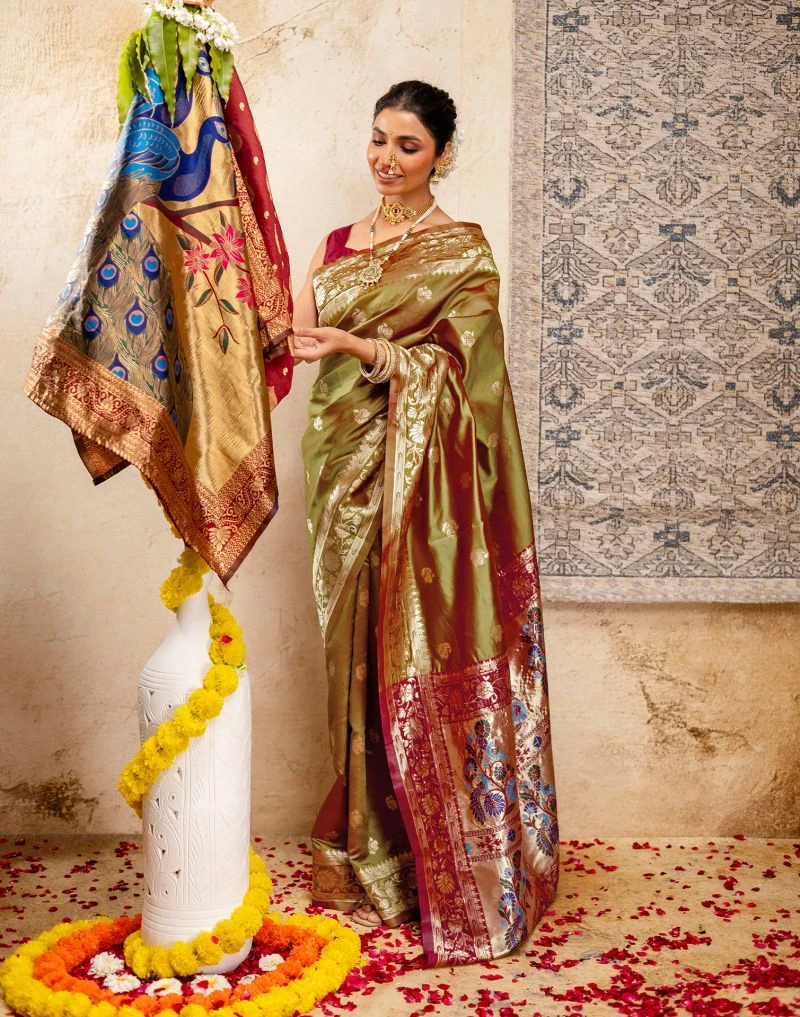 Pari 243 Silk Woven Paithani Saree Collection 9