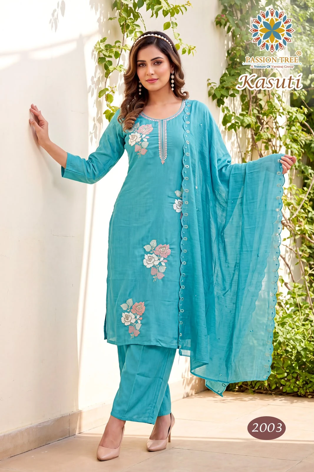 Passion Tree Kasuti Vol-2 Mal Chanderi Suit 3