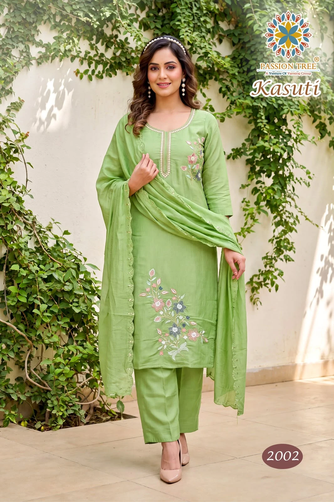 Passion Tree Kasuti Vol-2 Mal Chanderi Suit 5