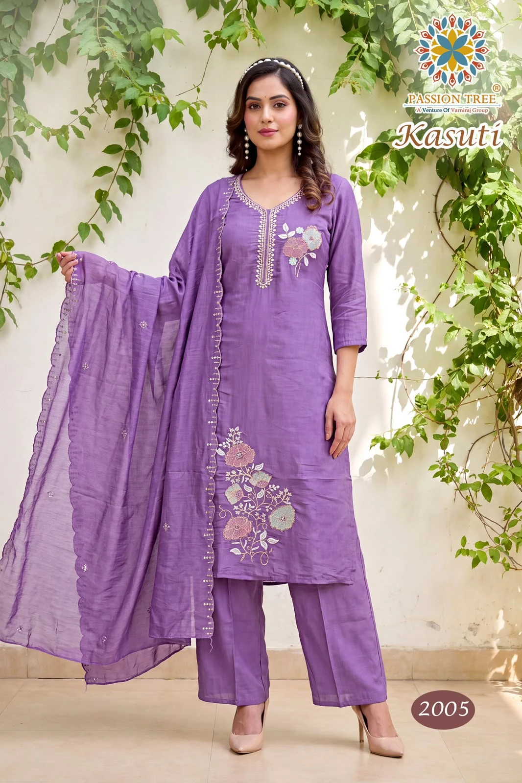 Passion Tree Kasuti Vol-2 Mal Chanderi Suit 6