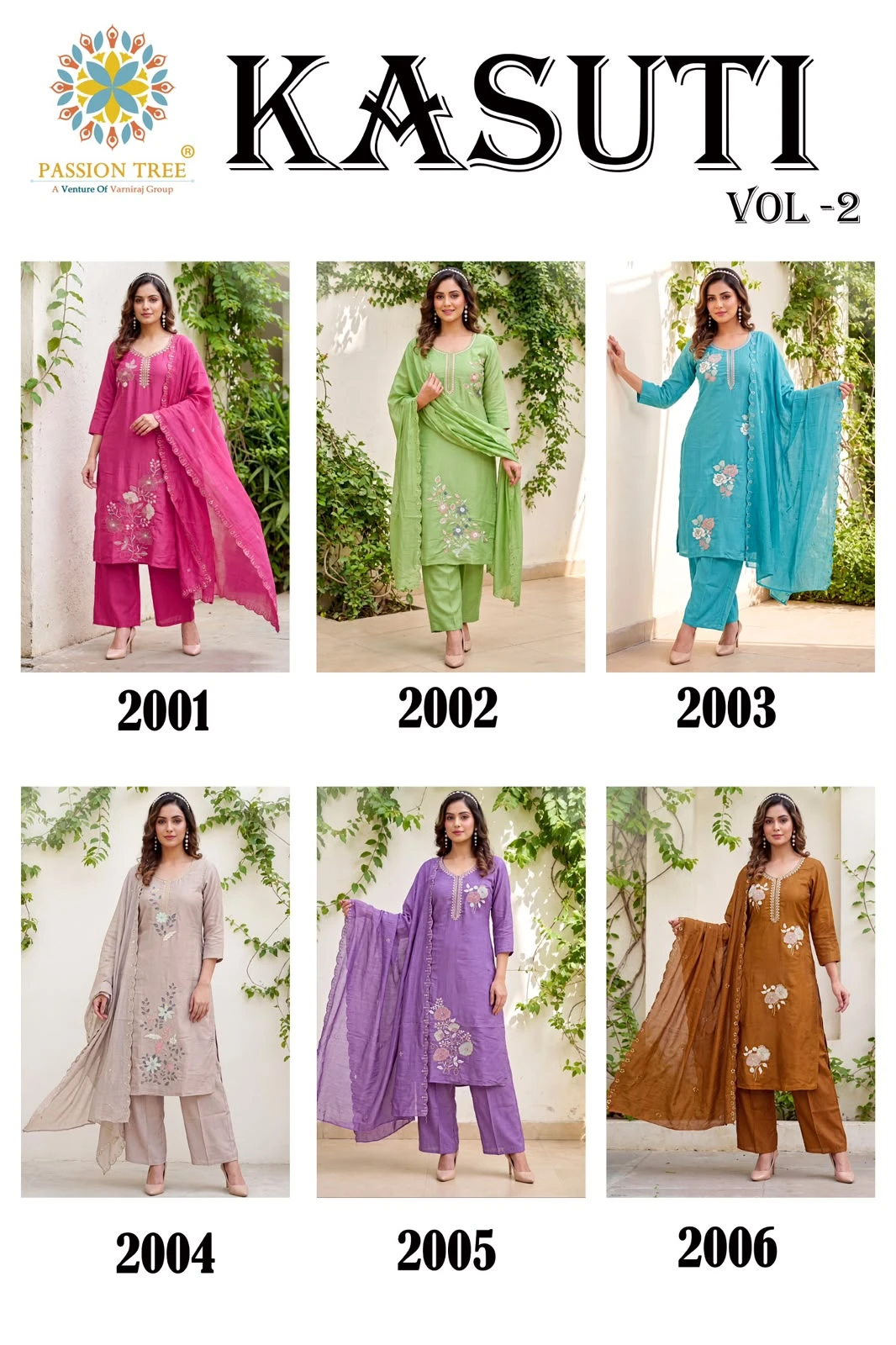 Passion Tree Kasuti Vol-2 Mal Chanderi Suit 7