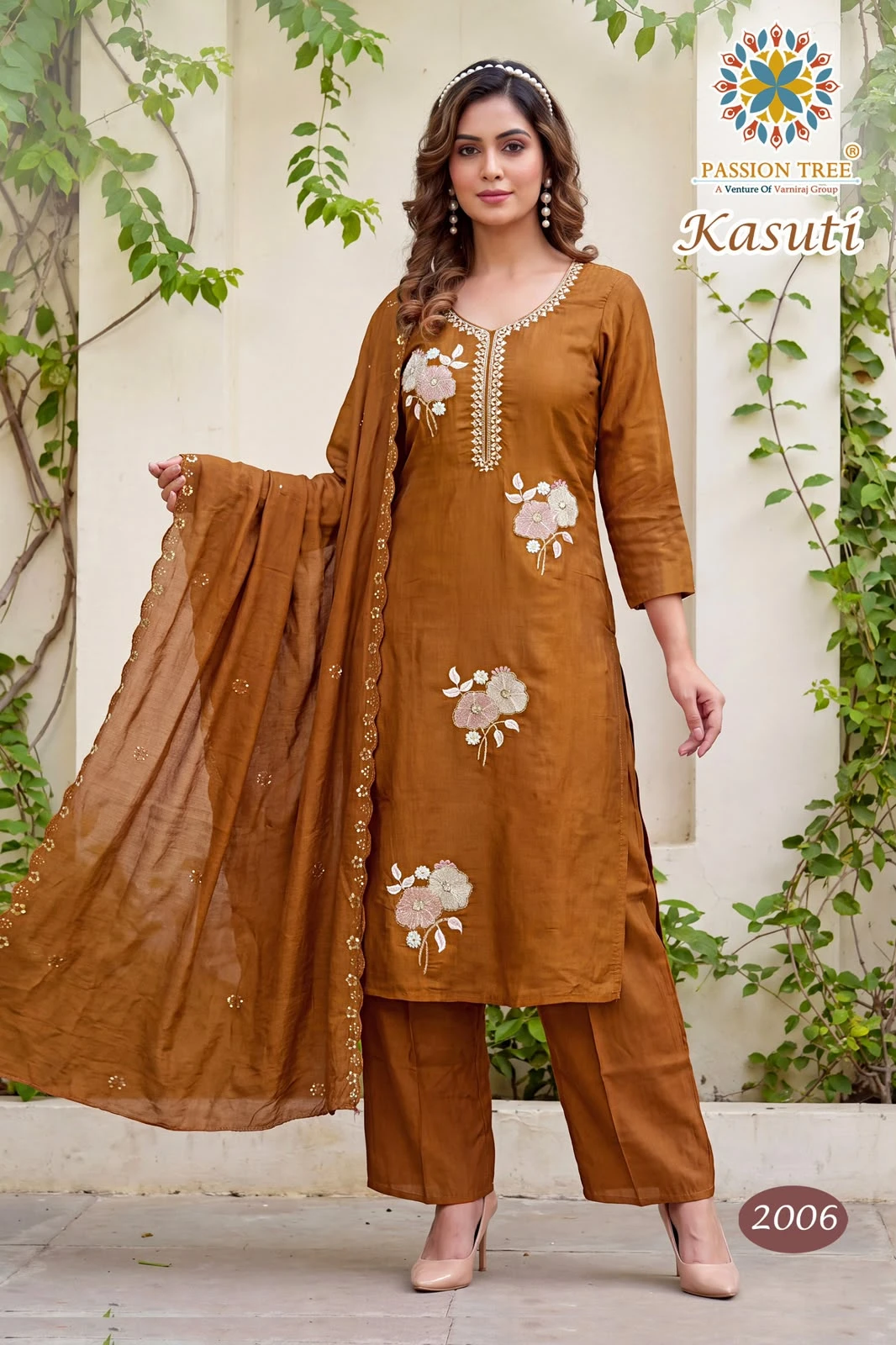 Passion Tree Kasuti Vol-2 Mal Chanderi Suit 8