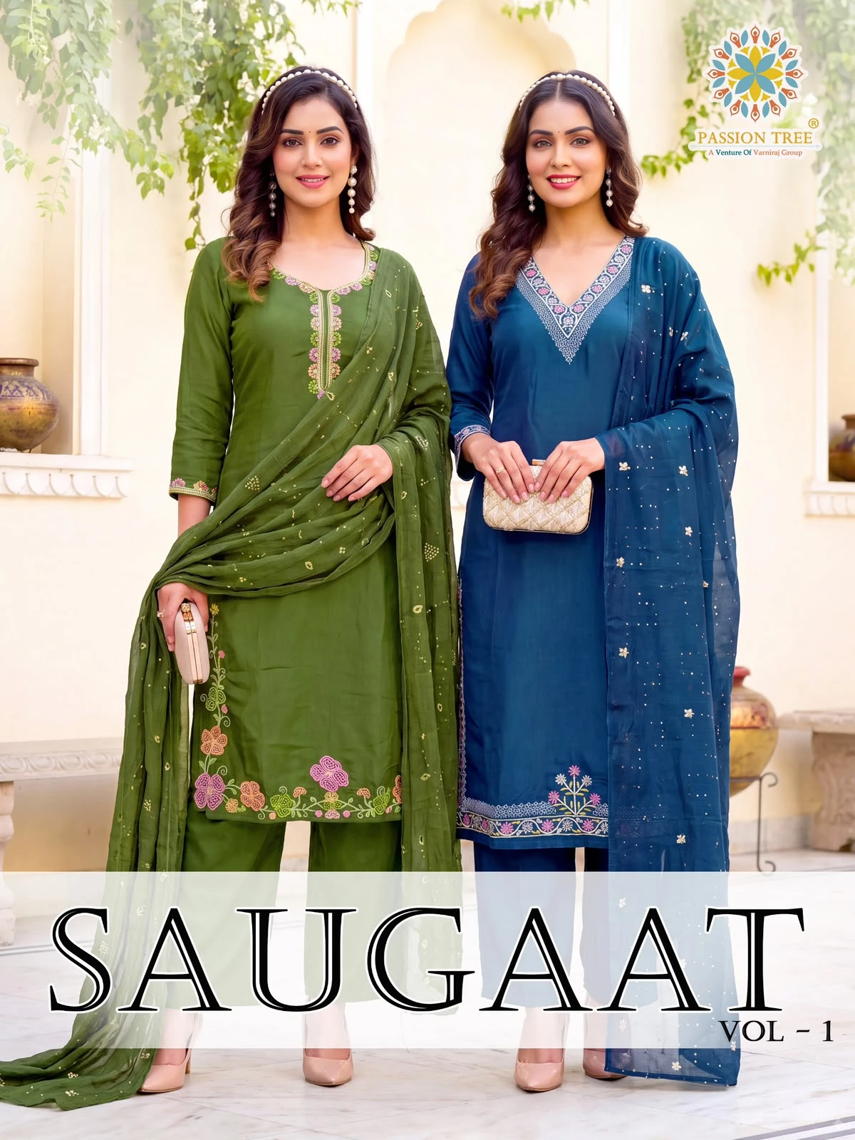 Passion Tree Saugaat Vol-1 To Palazzo Dupatta Wholesale Collection