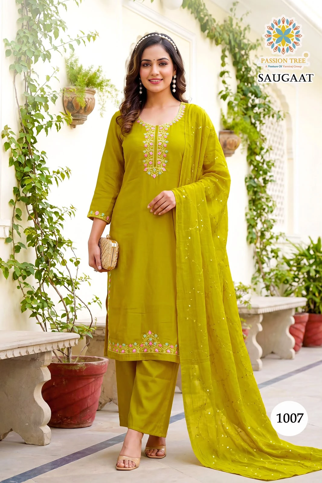 Passion Tree Saugaat Vol-1 To Palazzo Dupatta Wholesale Collection 10