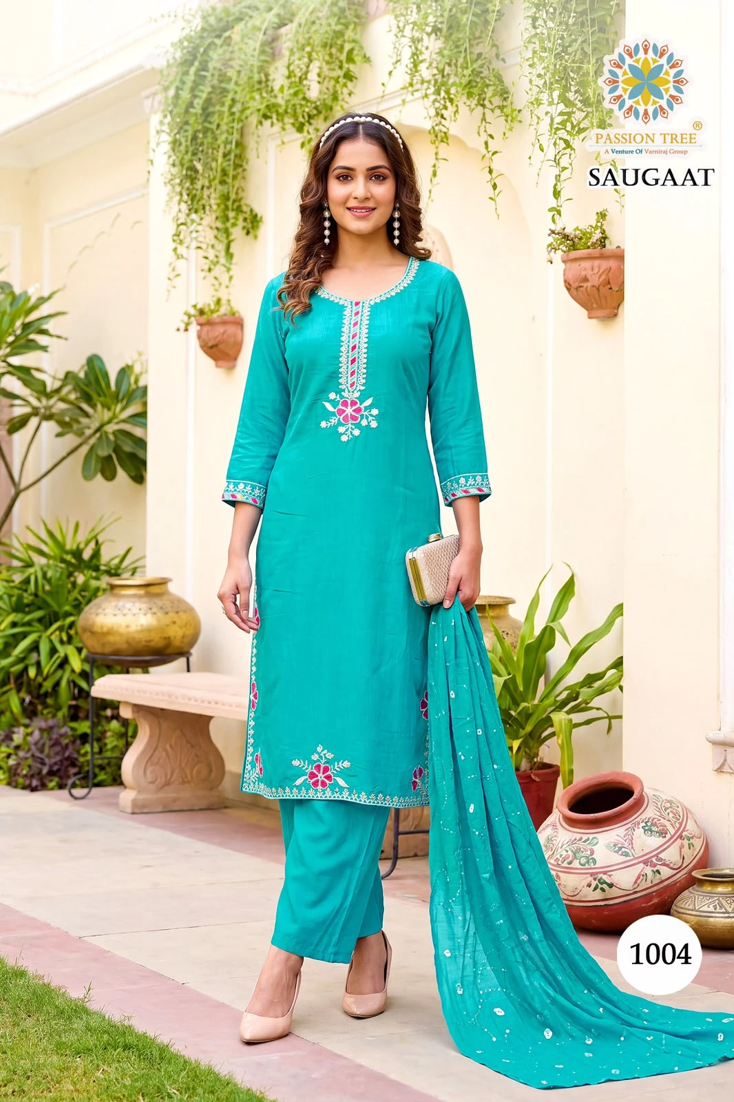 Passion Tree Saugaat Vol-1 To Palazzo Dupatta Wholesale Collection 5