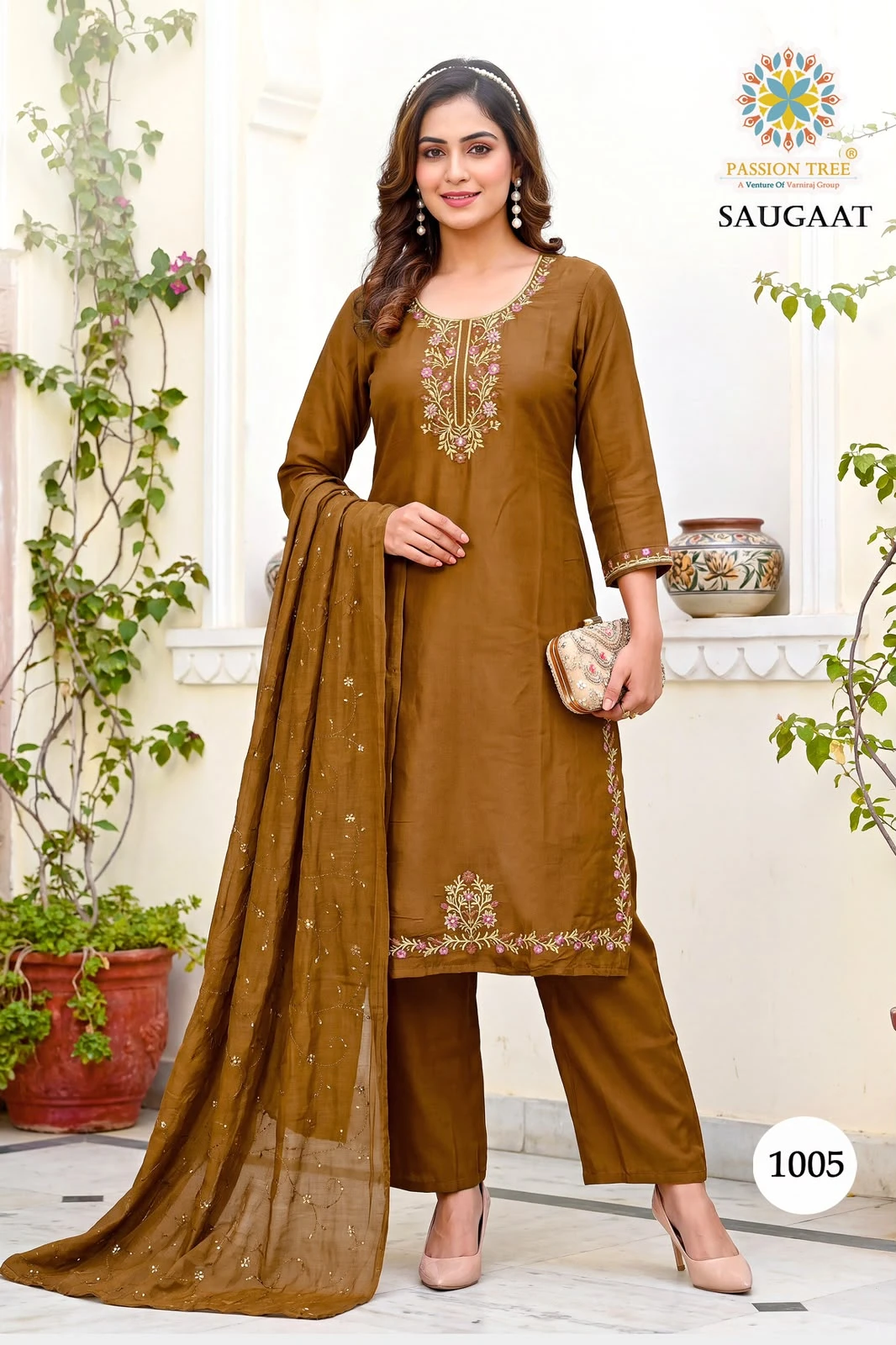 Passion Tree Saugaat Vol-1 To Palazzo Dupatta Wholesale Collection 6