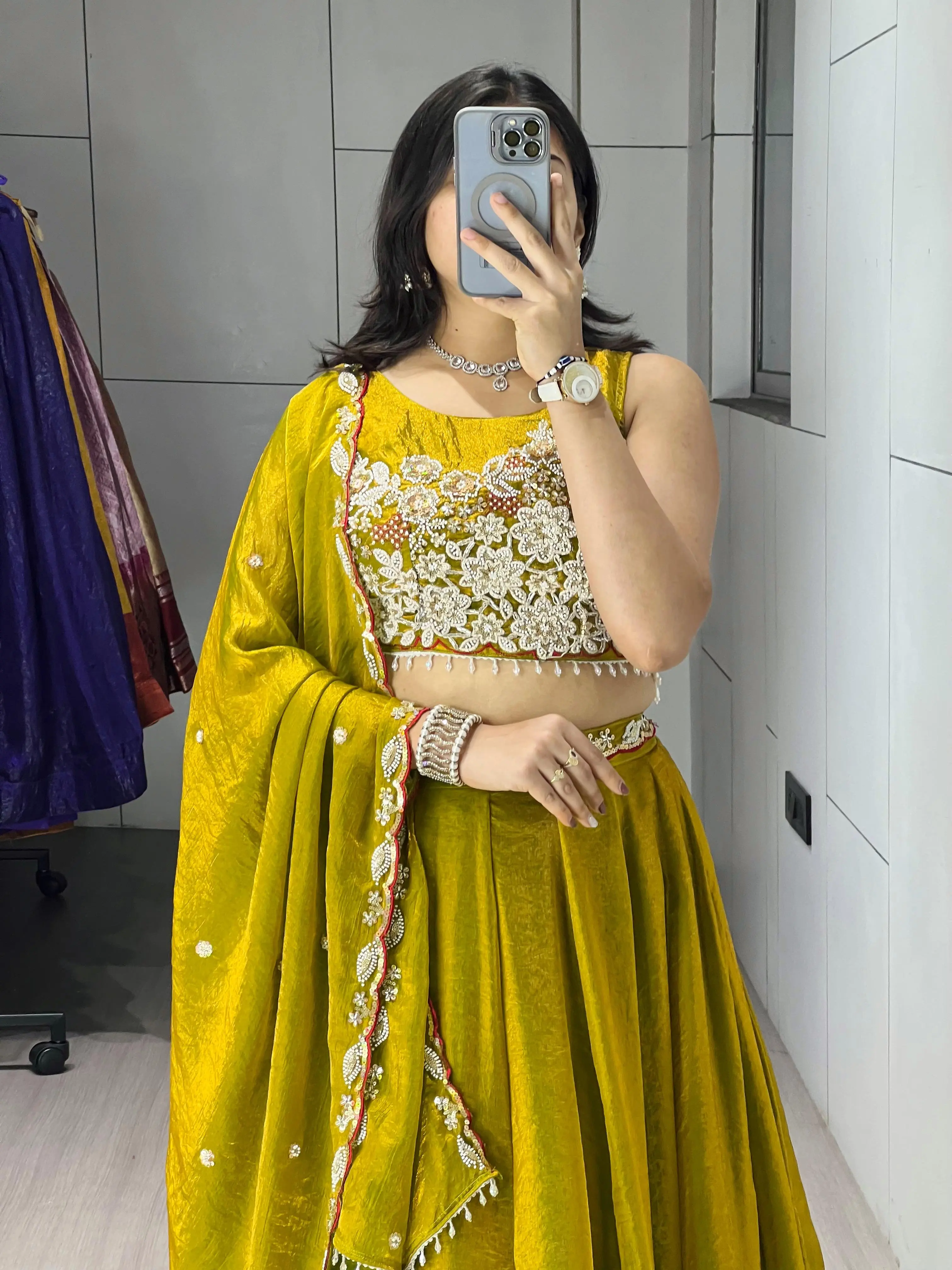 Premium Fendy Silk Lehenga Choli With Beads Work 3