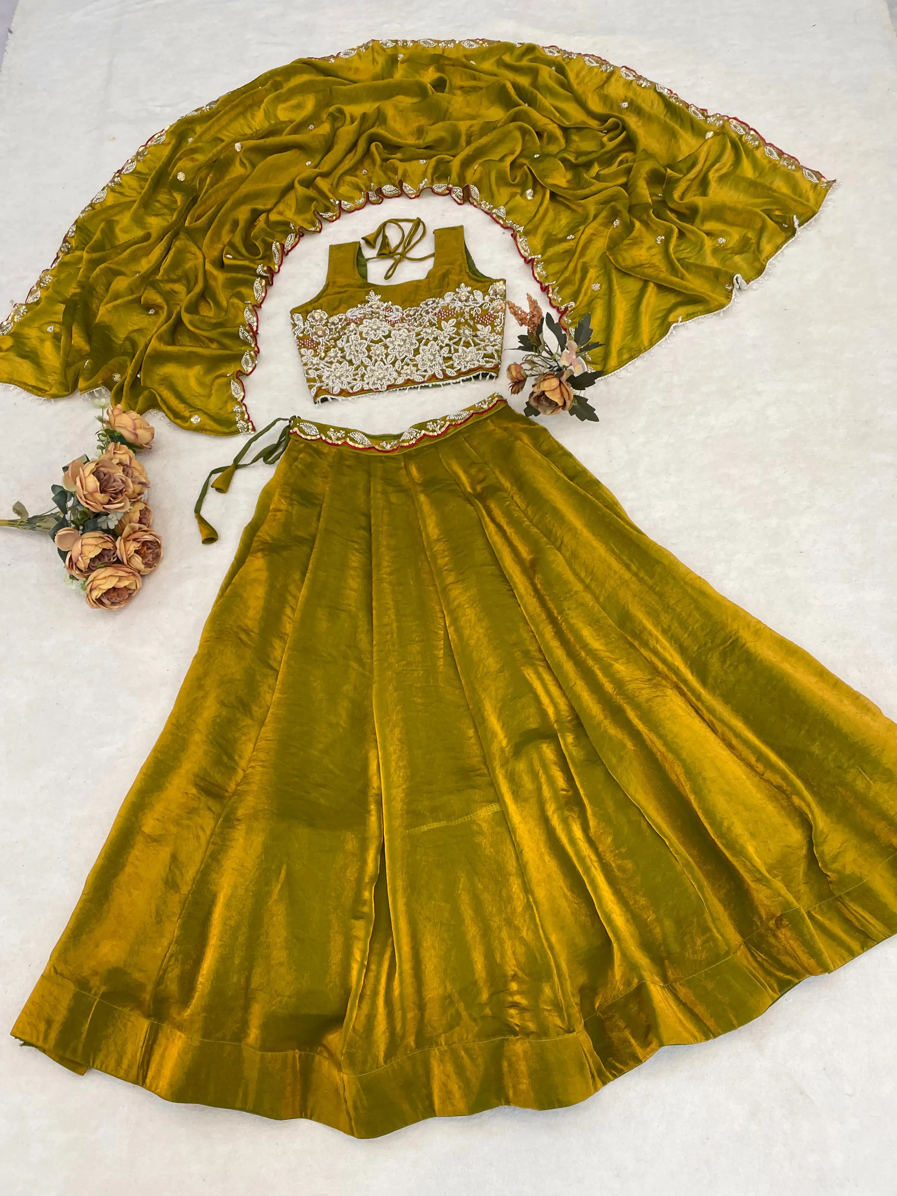 Premium Fendy Silk Lehenga Choli With Beads Work 6