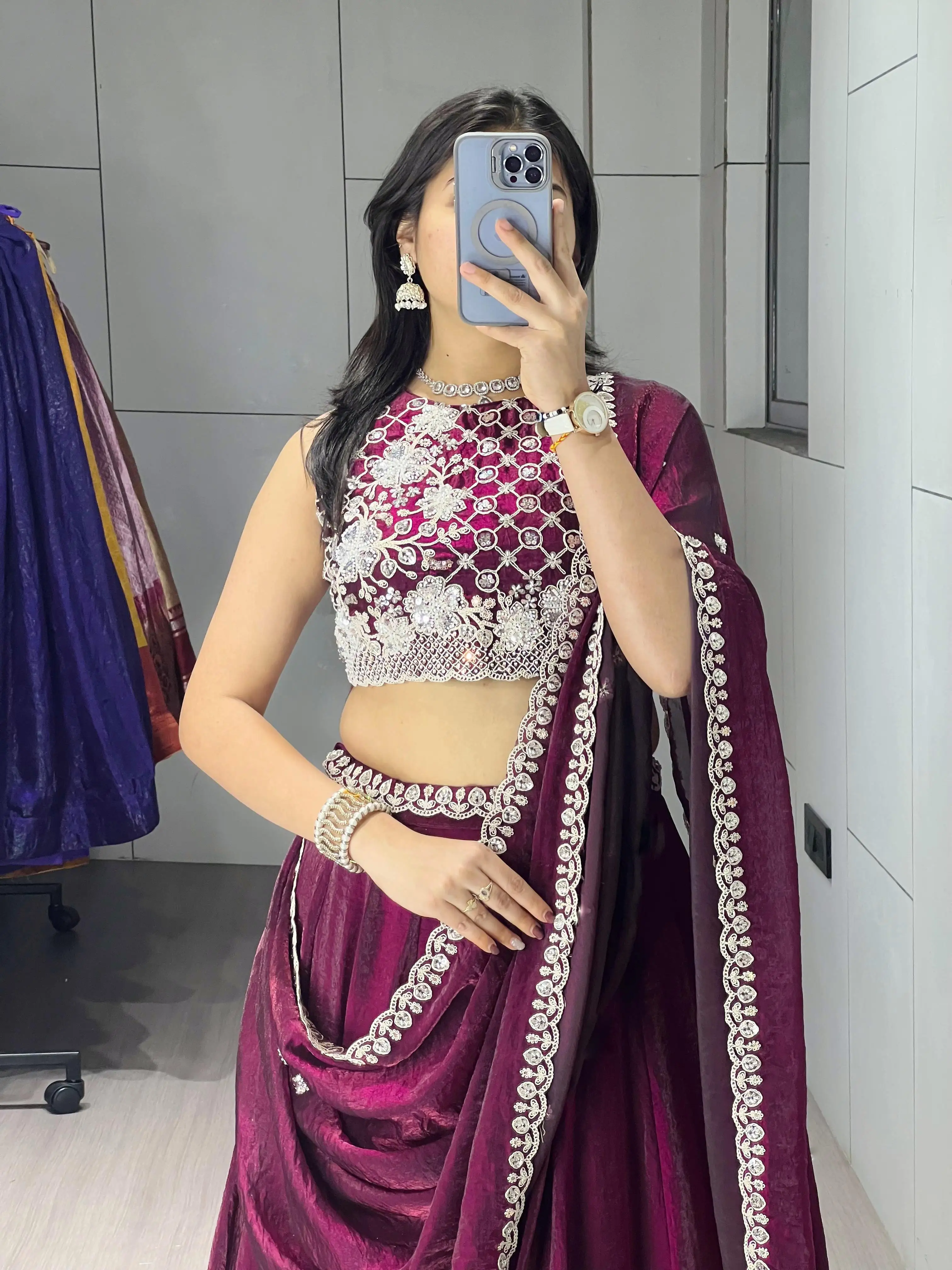 Premium Fendy Silk Lehenga Choli With Beads Work 7