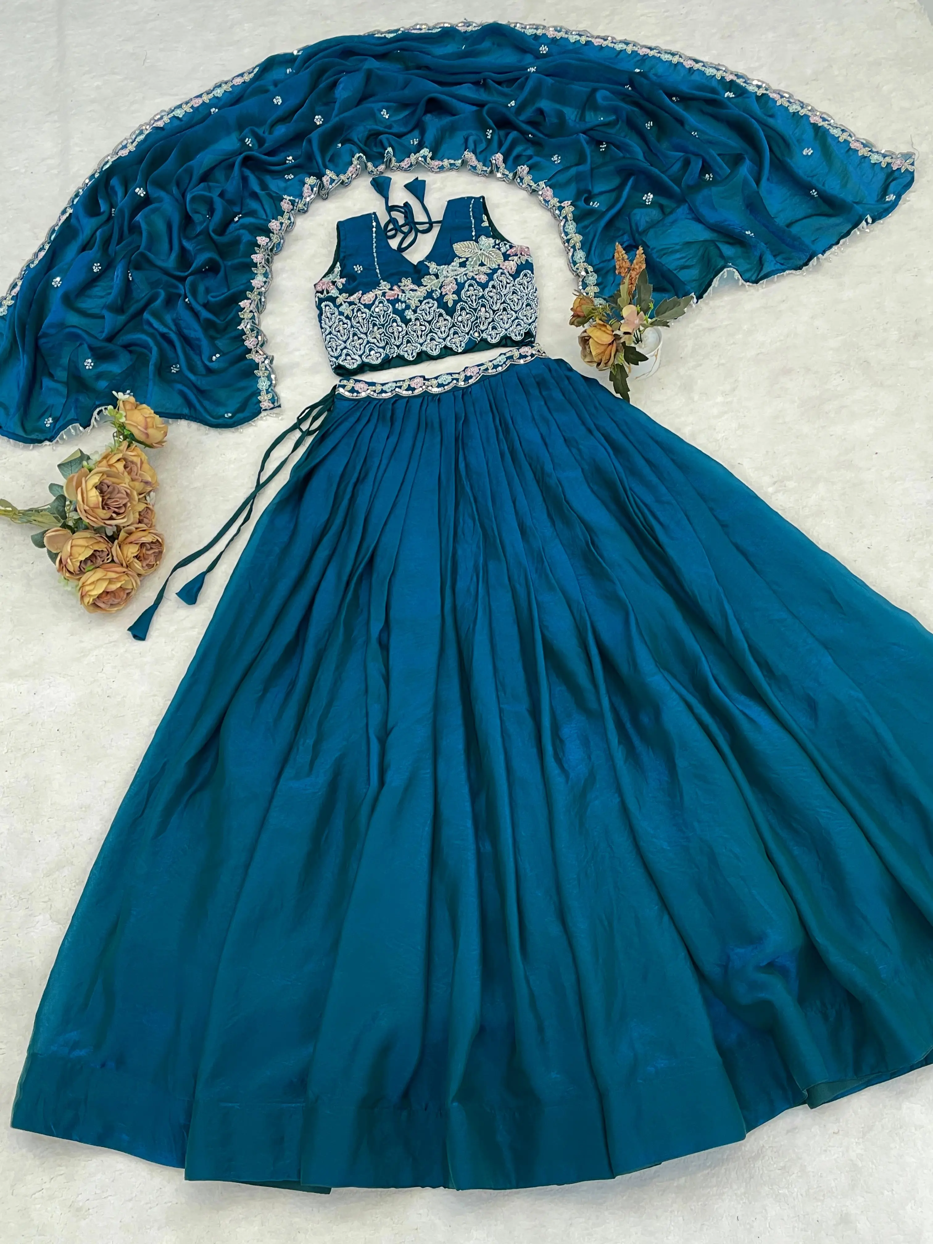 Premium Fendy Silk Lehenga Choli With Beads Work 9