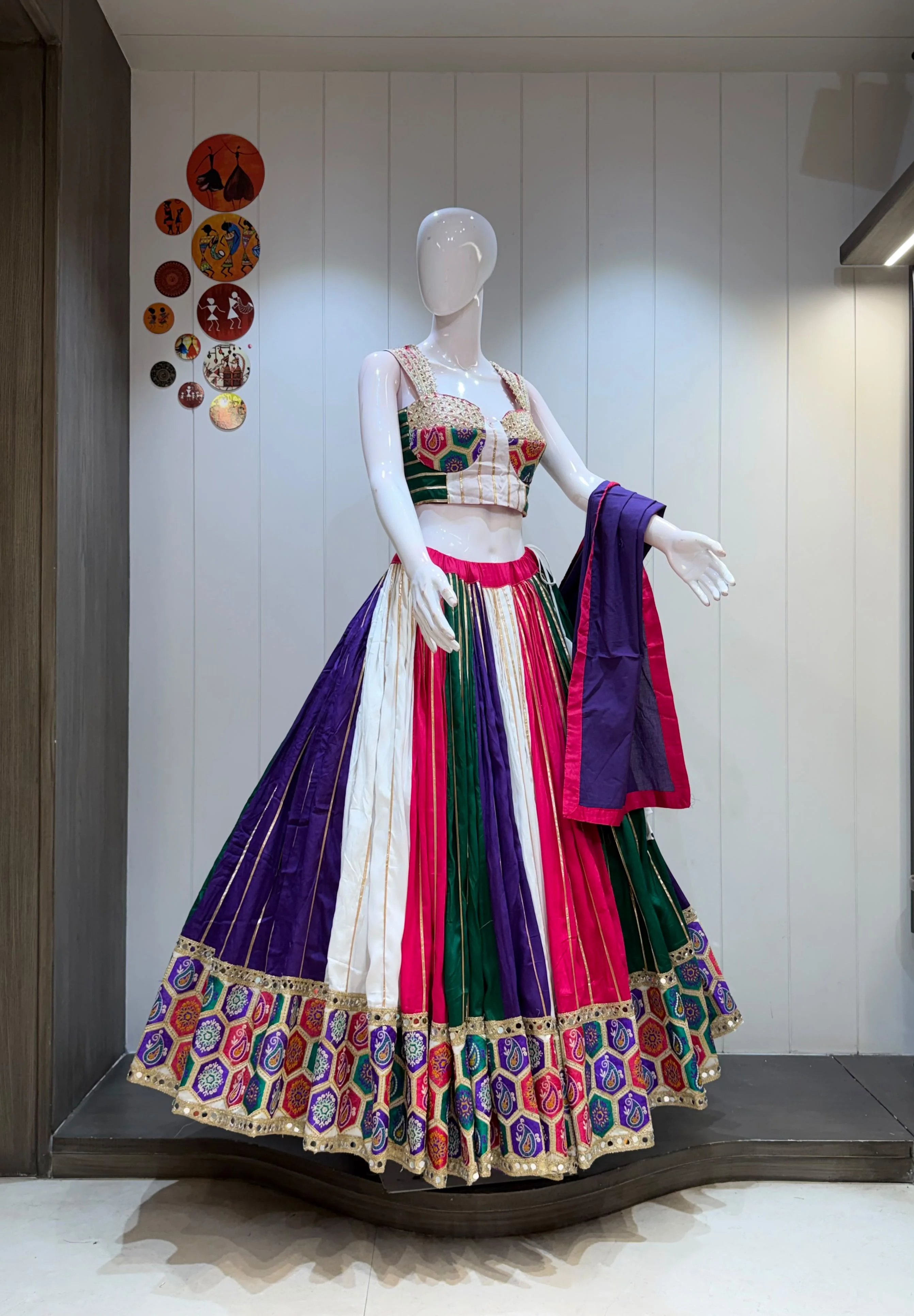 Pure Jaan Cotton Lehenga Choli With Heavy Vintage Gamthi Border 2