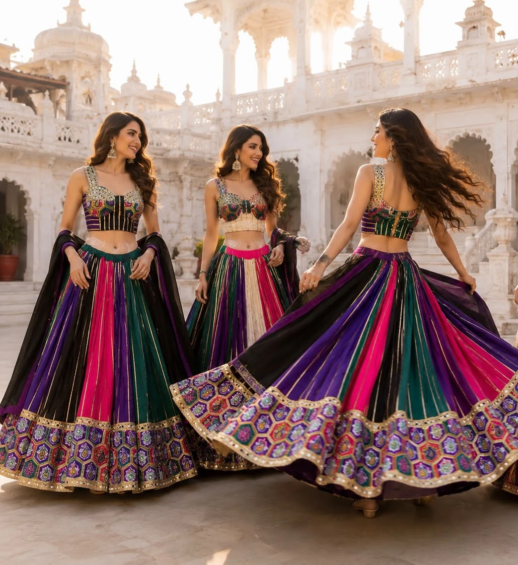 Pure Jaan Cotton Lehenga Choli With Heavy Vintage Gamthi Border 3