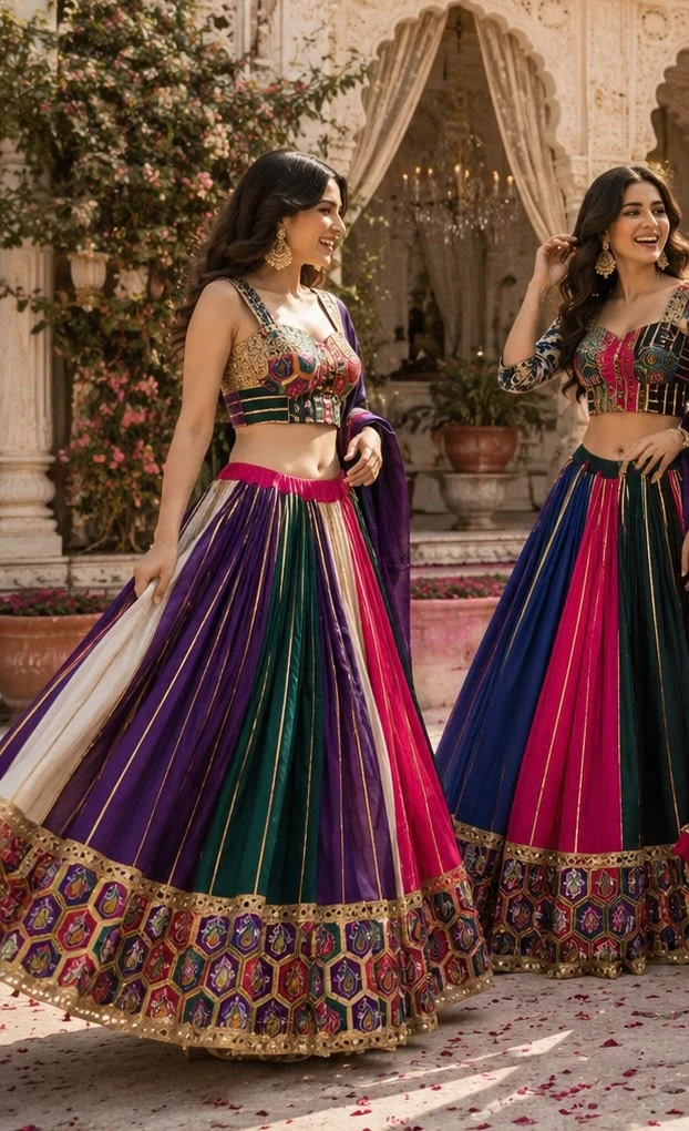 Pure Jaan Cotton Lehenga Choli With Heavy Vintage Gamthi Border 4