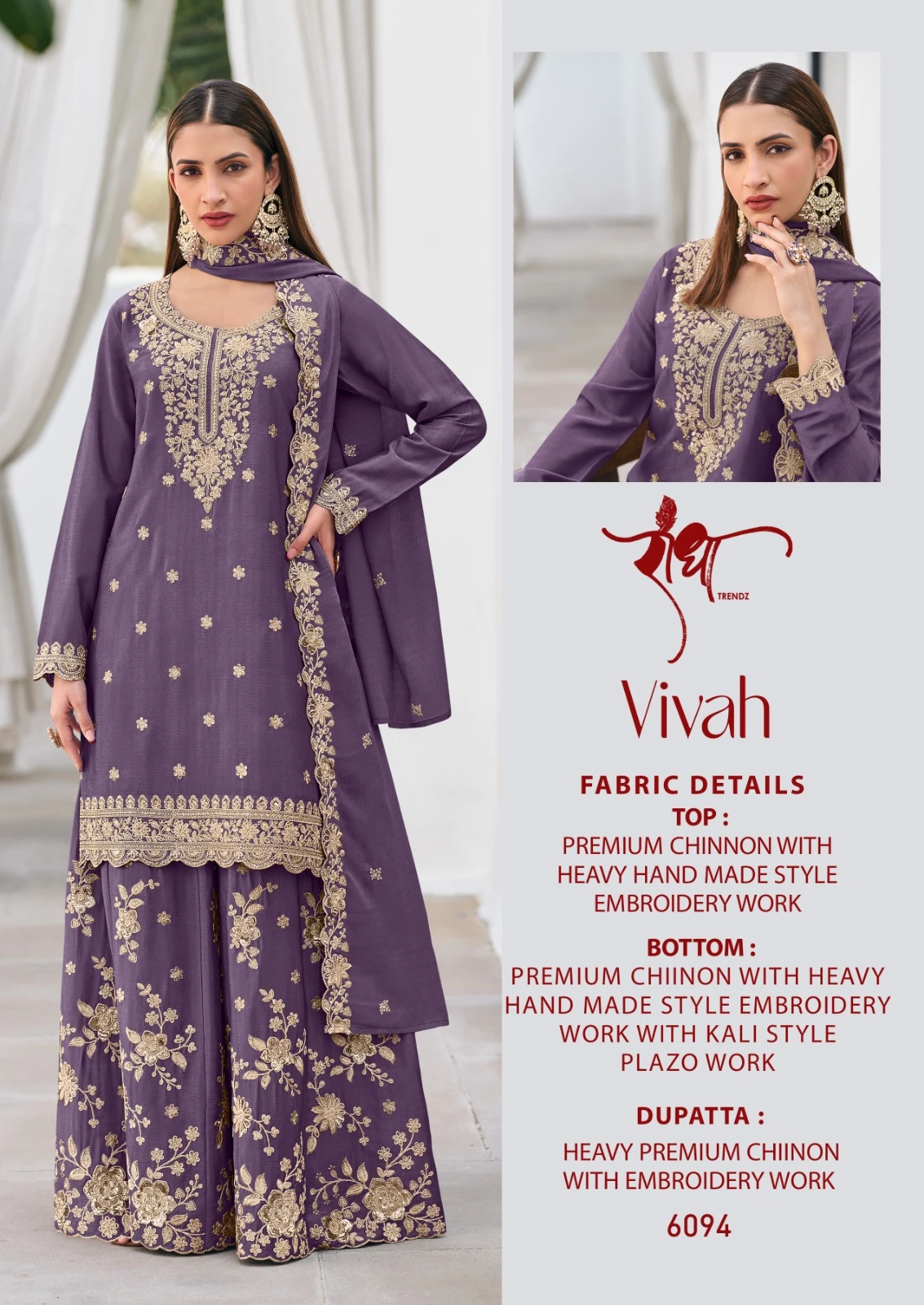 Radha Trendz Vivah Heavy Premium Chinon Suit With Heavy Embroidery Work 3