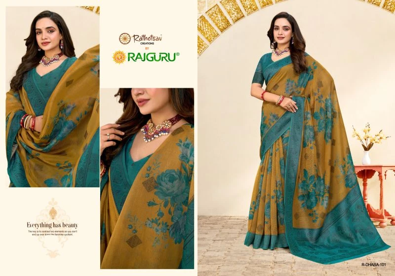 Rajguru Dhara Super Net Kota Printed Saree Collection 2