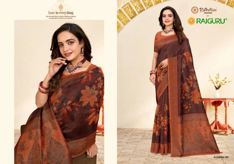 Rajguru Dhara Super Net Kota Printed Saree Collection 7