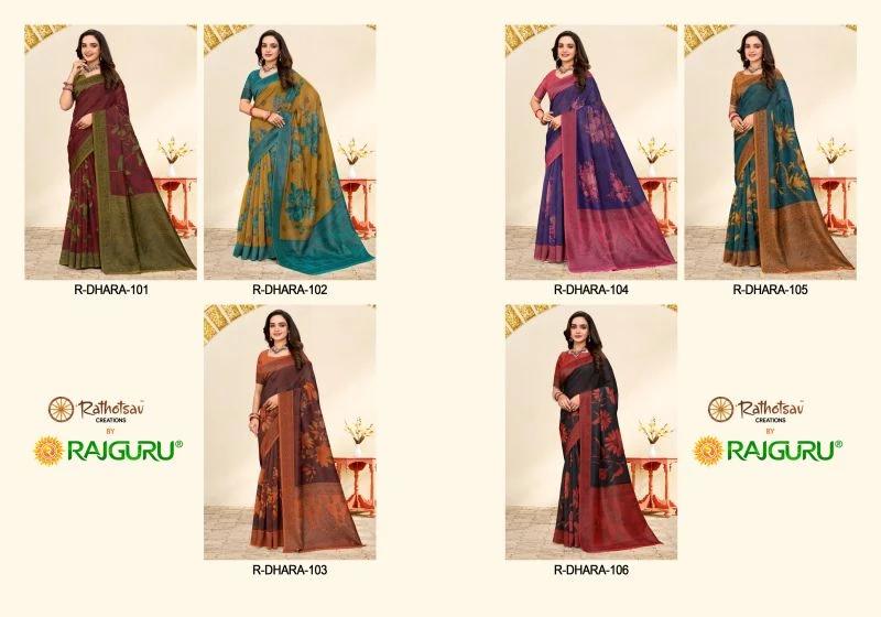 Rajguru Dhara Super Net Kota Printed Saree Collection 8