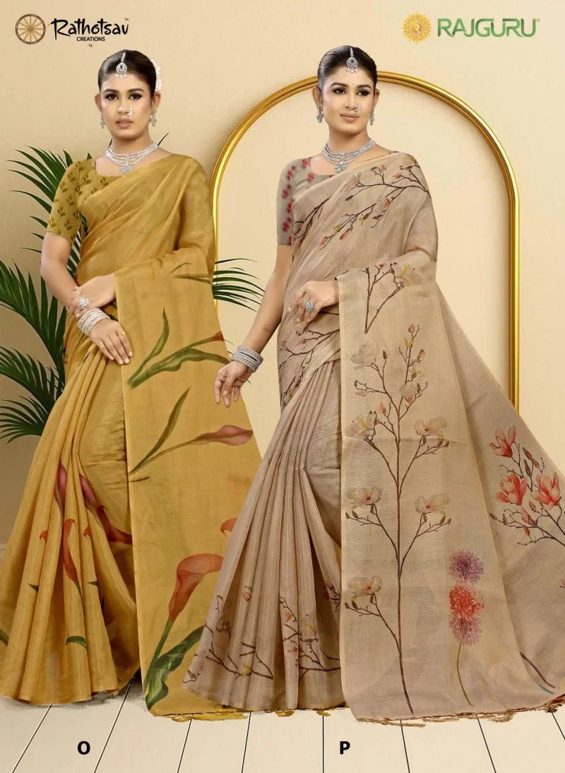 Rajguru Gopi Tissue Digital Printed Saree Collection 15