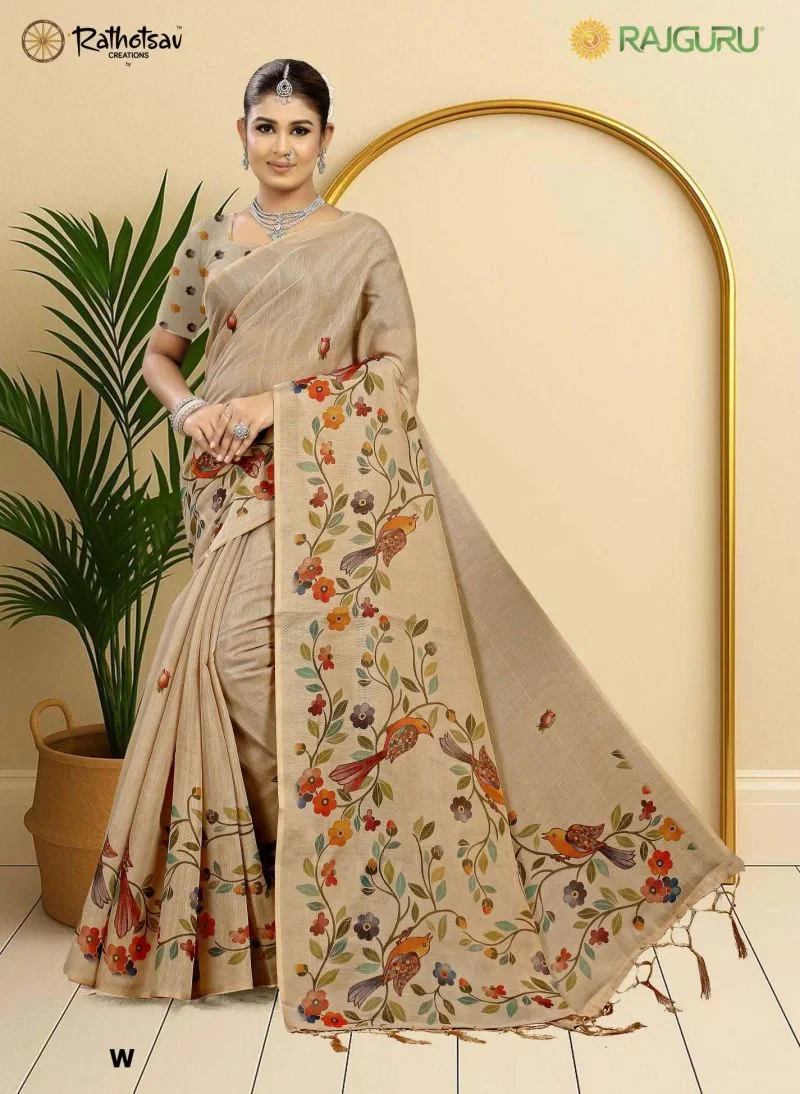Rajguru Gopi Tissue Digital Printed Saree Collection 3
