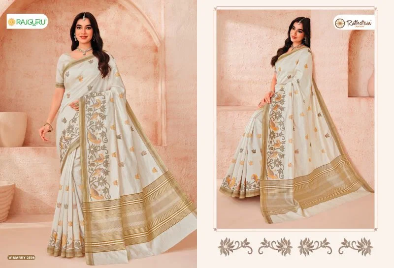 Rajguru Marry Vol 9 Tassar Silk Printed Traditional Saree Collection 11