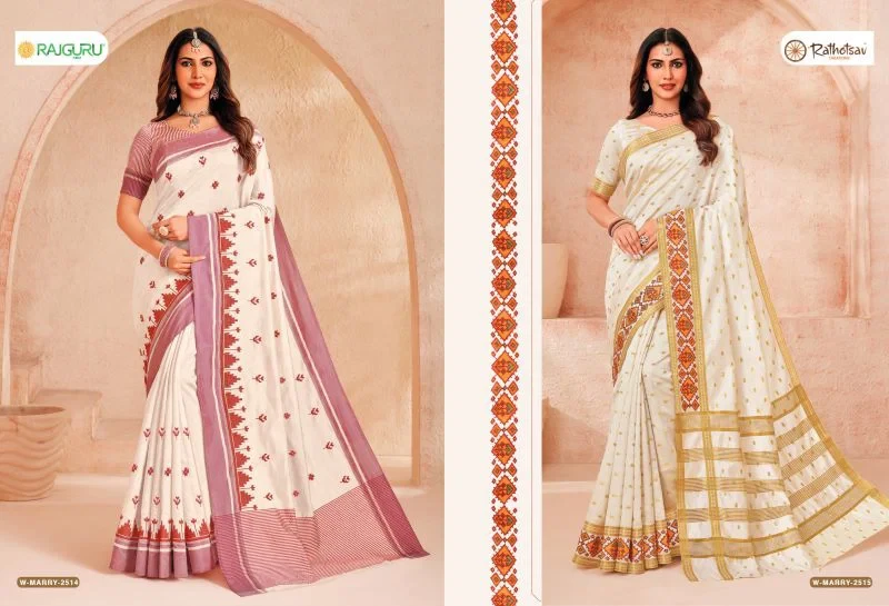 Rajguru Marry Vol 9 Tassar Silk Printed Traditional Saree Collection 13