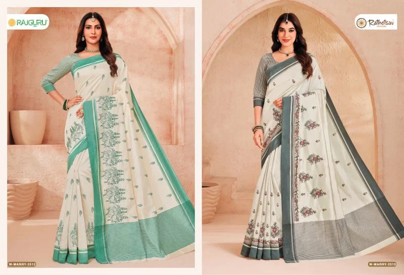 Rajguru Marry Vol 9 Tassar Silk Printed Traditional Saree Collection 14