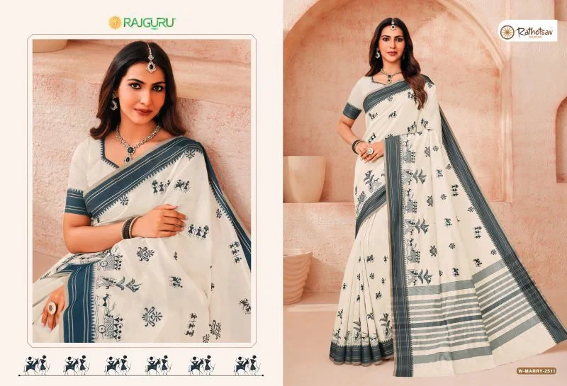 Rajguru Marry Vol 9 Tassar Silk Printed Traditional Saree Collection 5