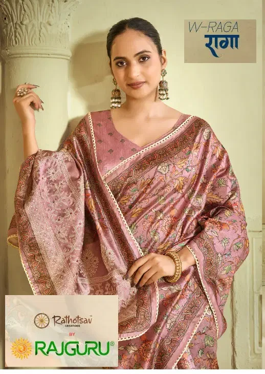 Rajguru Raga Tassar Digital Printed Saree Collection 1
