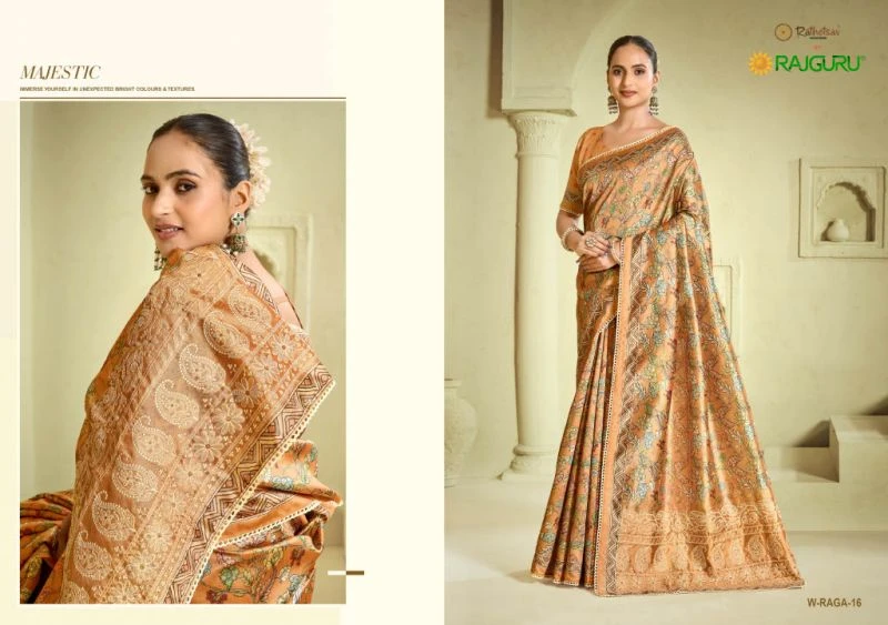 Rajguru Raga Tassar Digital Printed Saree Collection 5