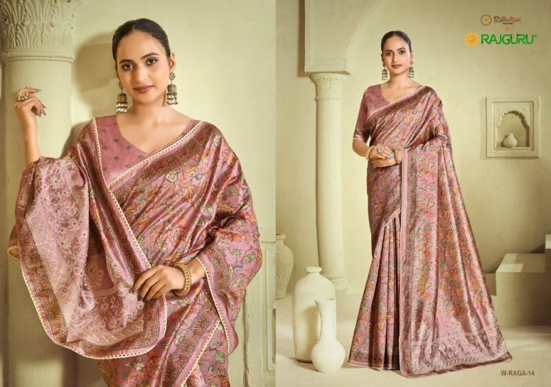 Rajguru Raga Tassar Digital Printed Saree Collection 6