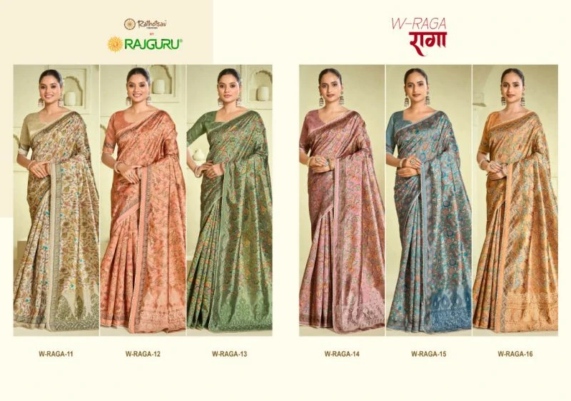 Rajguru Raga Tassar Digital Printed Saree Collection 7