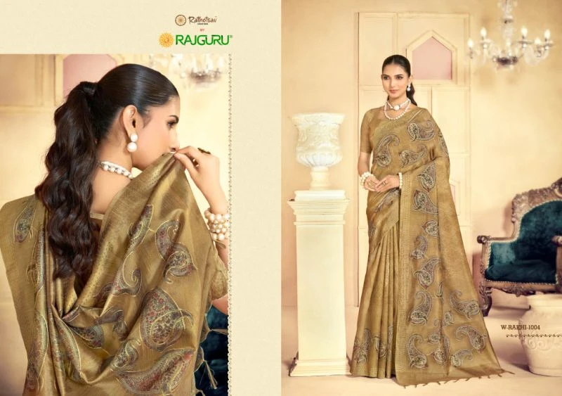 Rajguru Rakhi Tassar Printed Festival Wear Saree Collection 3