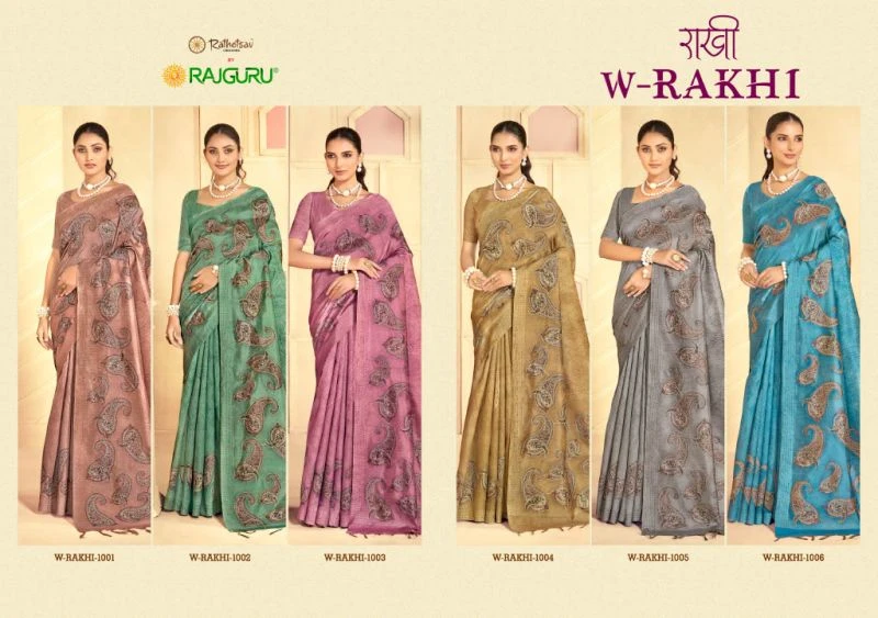 Rajguru Rakhi Tassar Printed Festival Wear Saree Collection 8